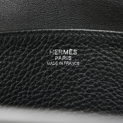 Hermes Taurillon Clemence Halzan 31 GM Black 6 of 11