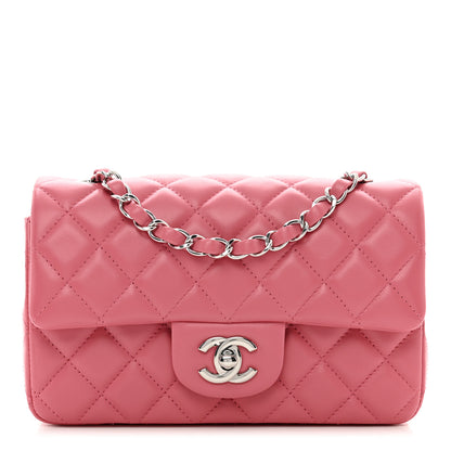 Chanel Lambskin Quilted Mini Rectangular Flap Pink 1 of 11