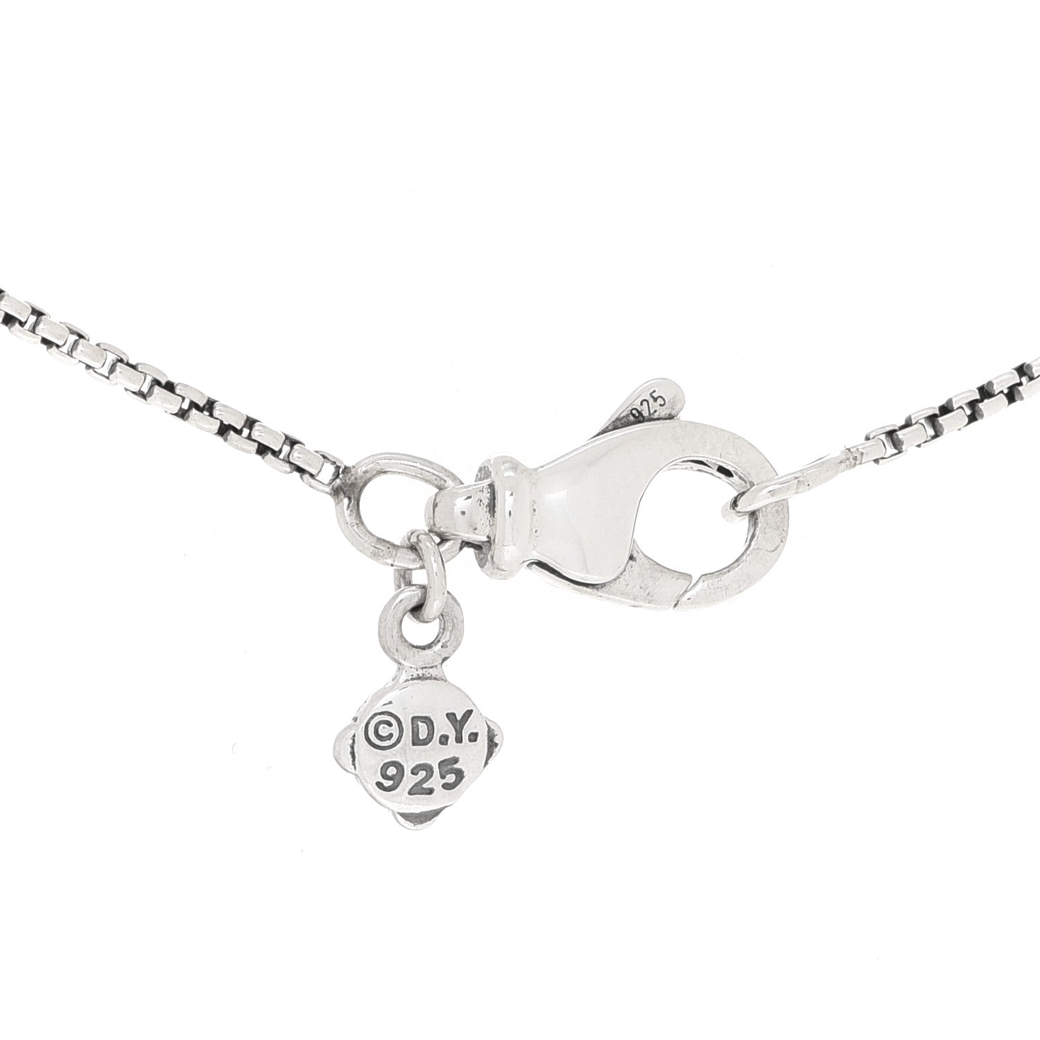 David Yurman Sterling Silver Pearl 8mm Petite Chatelaine Pendant Necklace 4 of 5