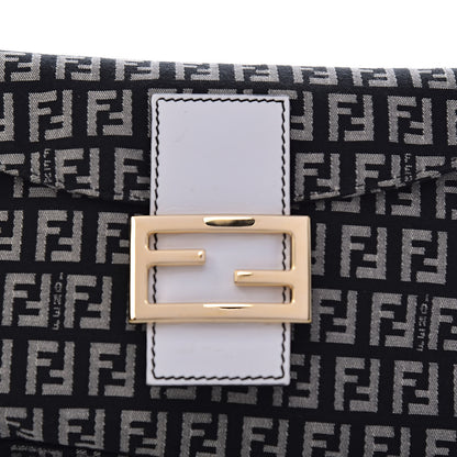Fendi Zucchino Vitello Baguette Black White 11 of 11