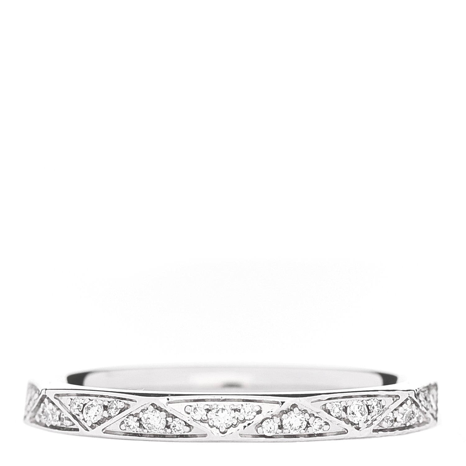 Graff 18K White Gold Diamond Laurence Graff Signature Band Ring 49 4.75 3 of 5