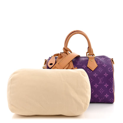 Louis Vuitton Calfskin Monogram Speedy P9 Bandouliere 25 Lotus Purple 4 of 12
