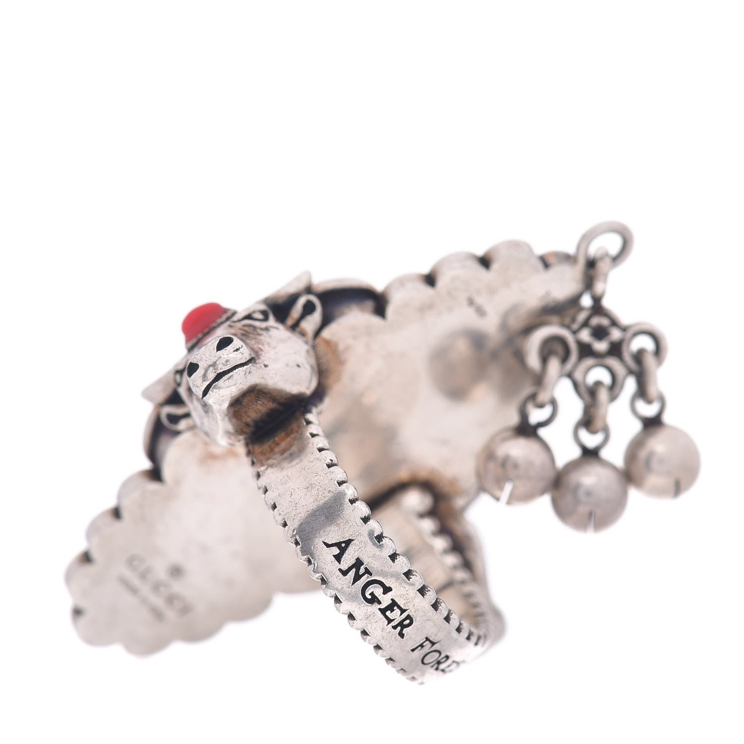 Gucci Sterling Silver Howlite Ring 49 5 3 of 4