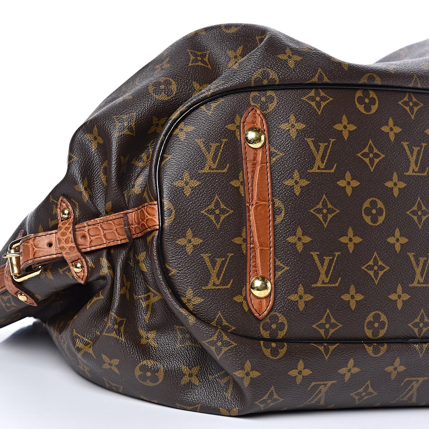 Monogram Alligator Trim Mahina XL