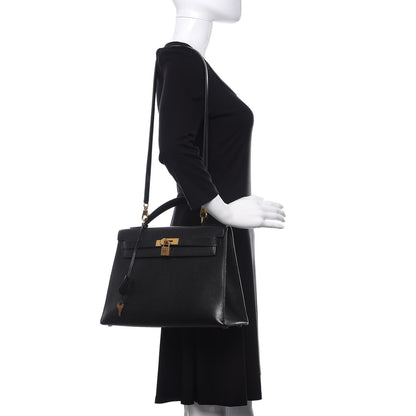 Hermes Ardennes Kelly Sellier 32 Black 2 of 14
