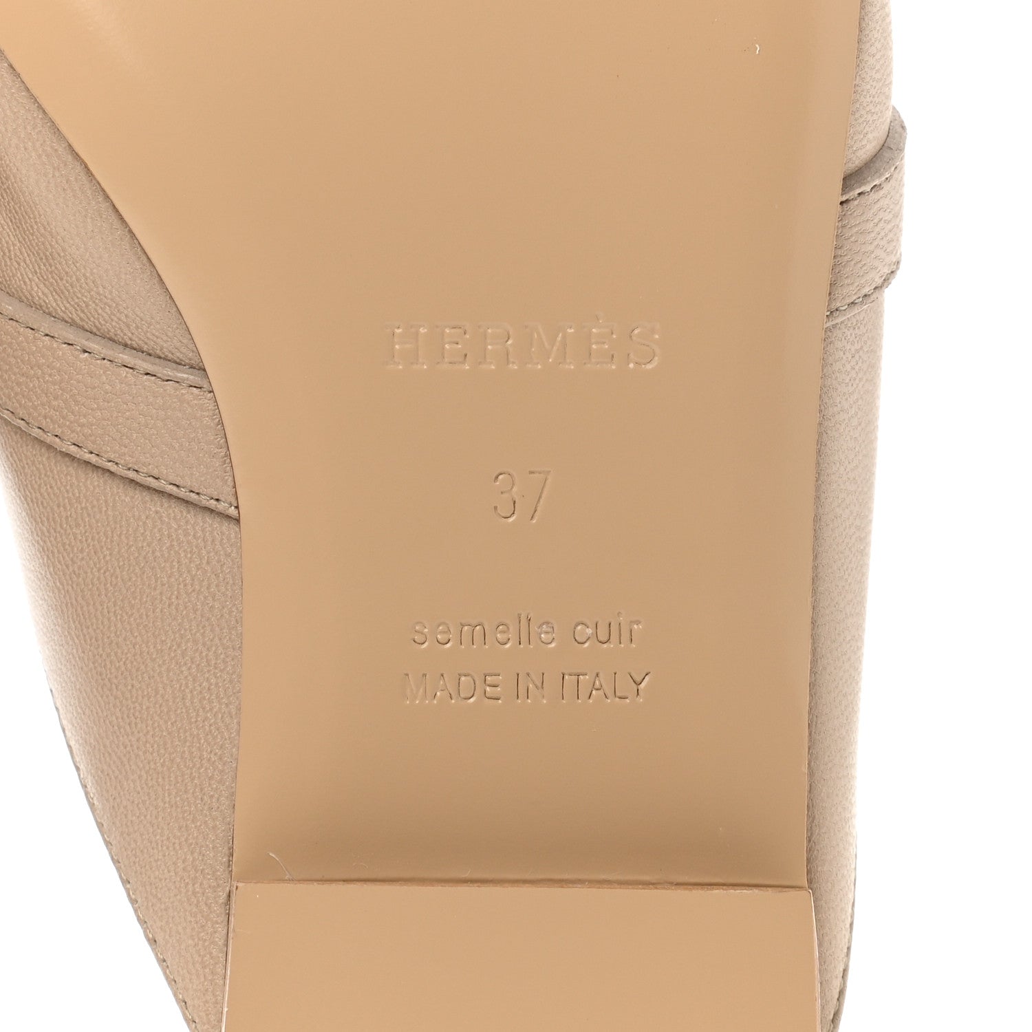 Hermes Goatskin Oz Mules 37 Blanc Gomme 3 of 8