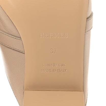 Hermes Goatskin Oz Mules 37 Blanc Gomme 3 of 8