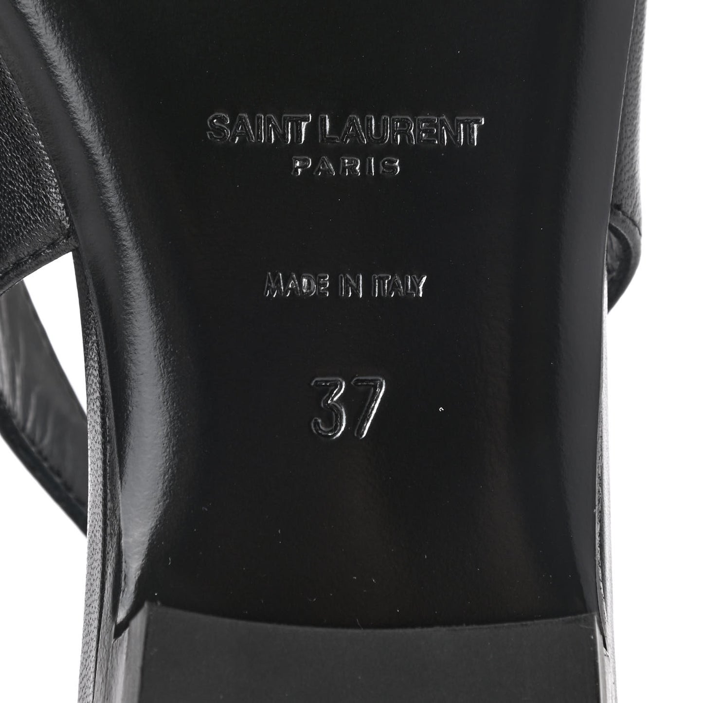 Patent Smooth Lambskin Anais Slingback Flats 37 Black Navy