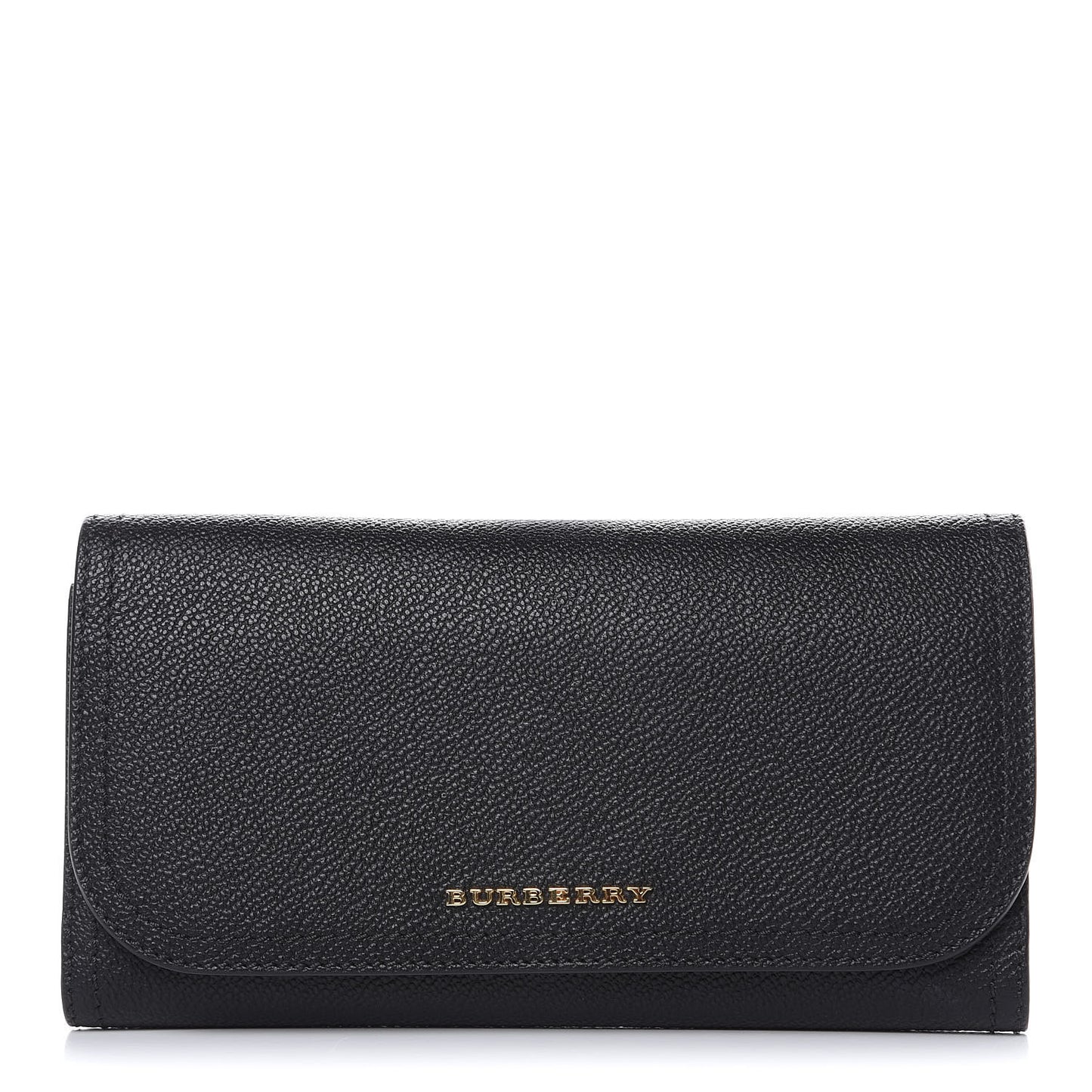 Grainy Calfskin Ashton Continental Flap Wallet Black
