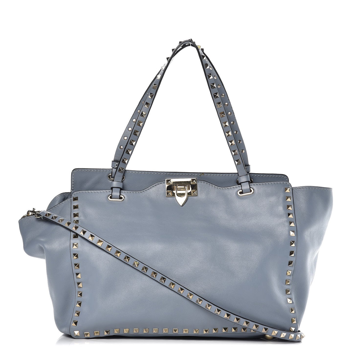 Vitello Medium Rockstud Tote London Stone
