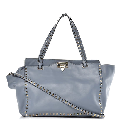 Valentino Garavani Vitello Medium Rockstud Tote London Stone 1 of 14