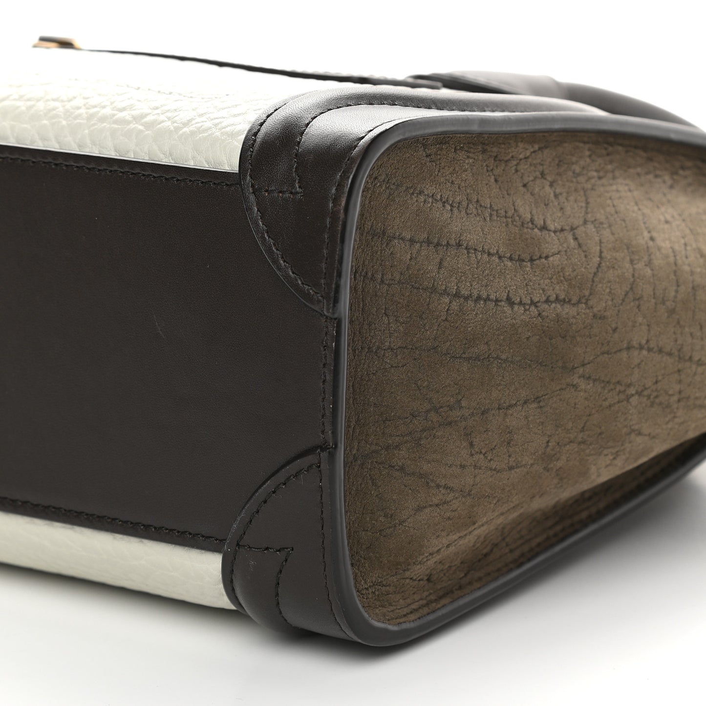 Bullhide Calfskin Nano Tri-Color Luggage White