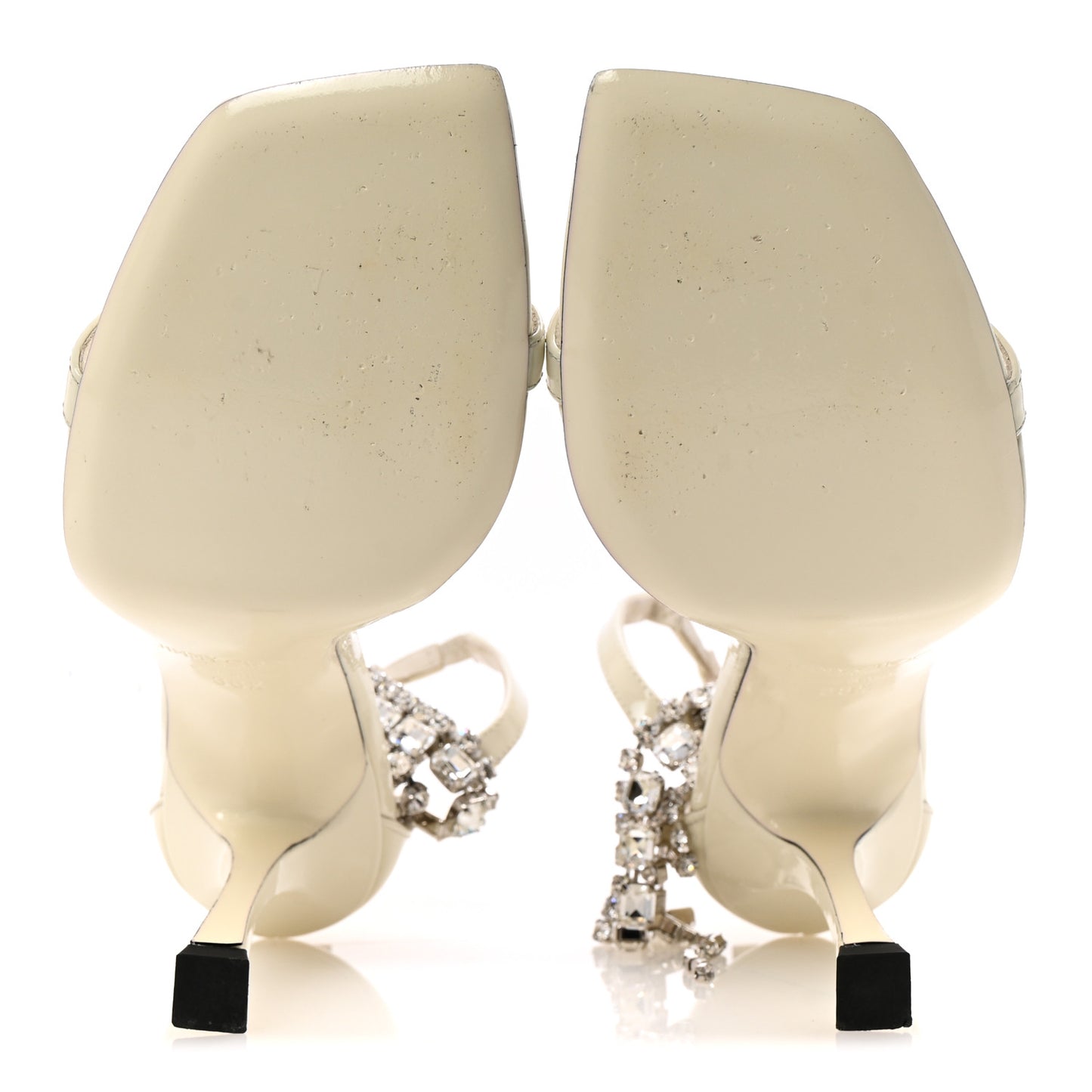 Patent Crystal Verity 100 Sandals 38.5 Latte