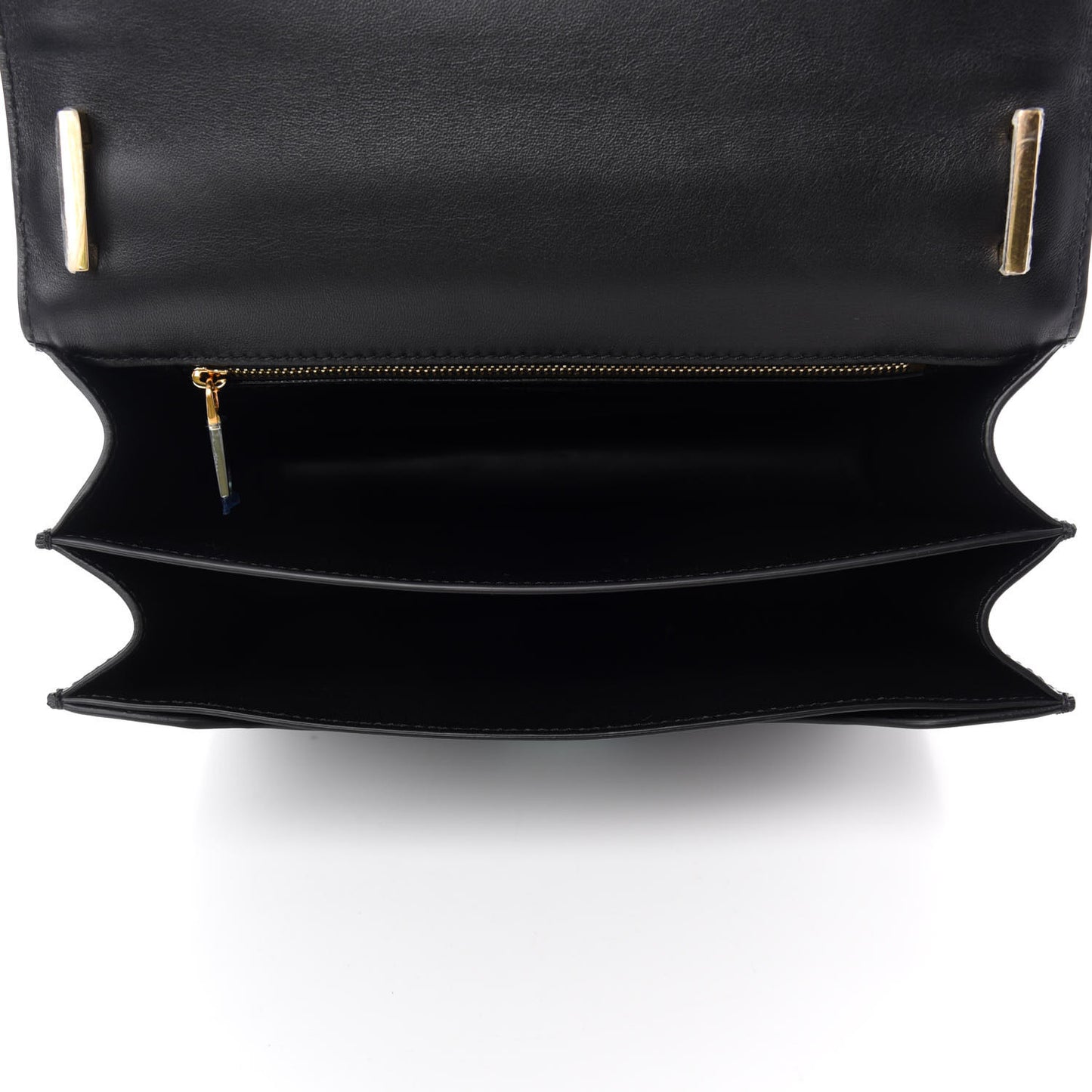 Calfskin Monogram Embossed Medium TB Bag Black