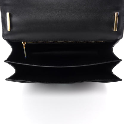 Burberry Calfskin Monogram Embossed Medium TB Bag Black 5 of 9