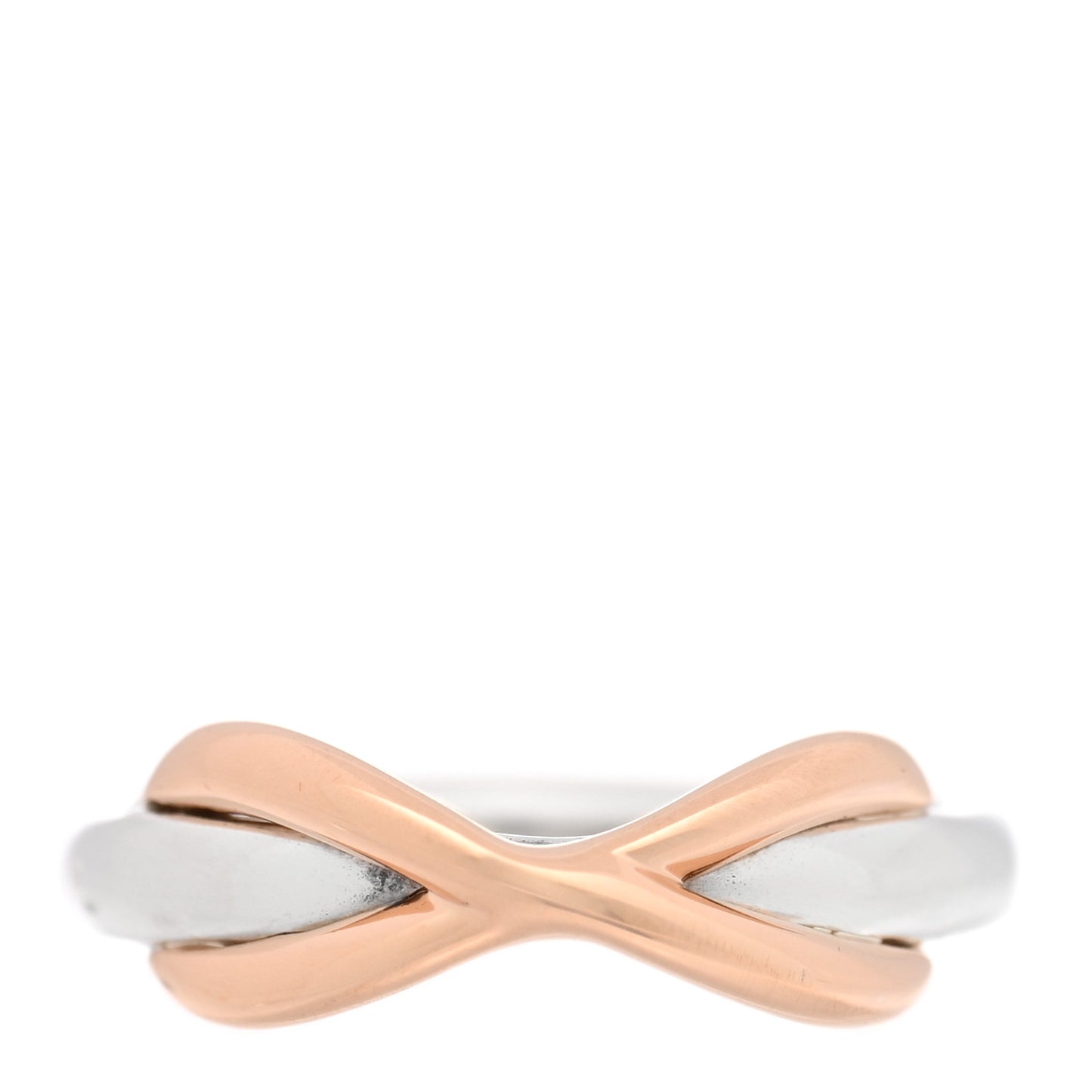 Sterling Silver 18K Rose Gold Infinity Ring 45 3.25