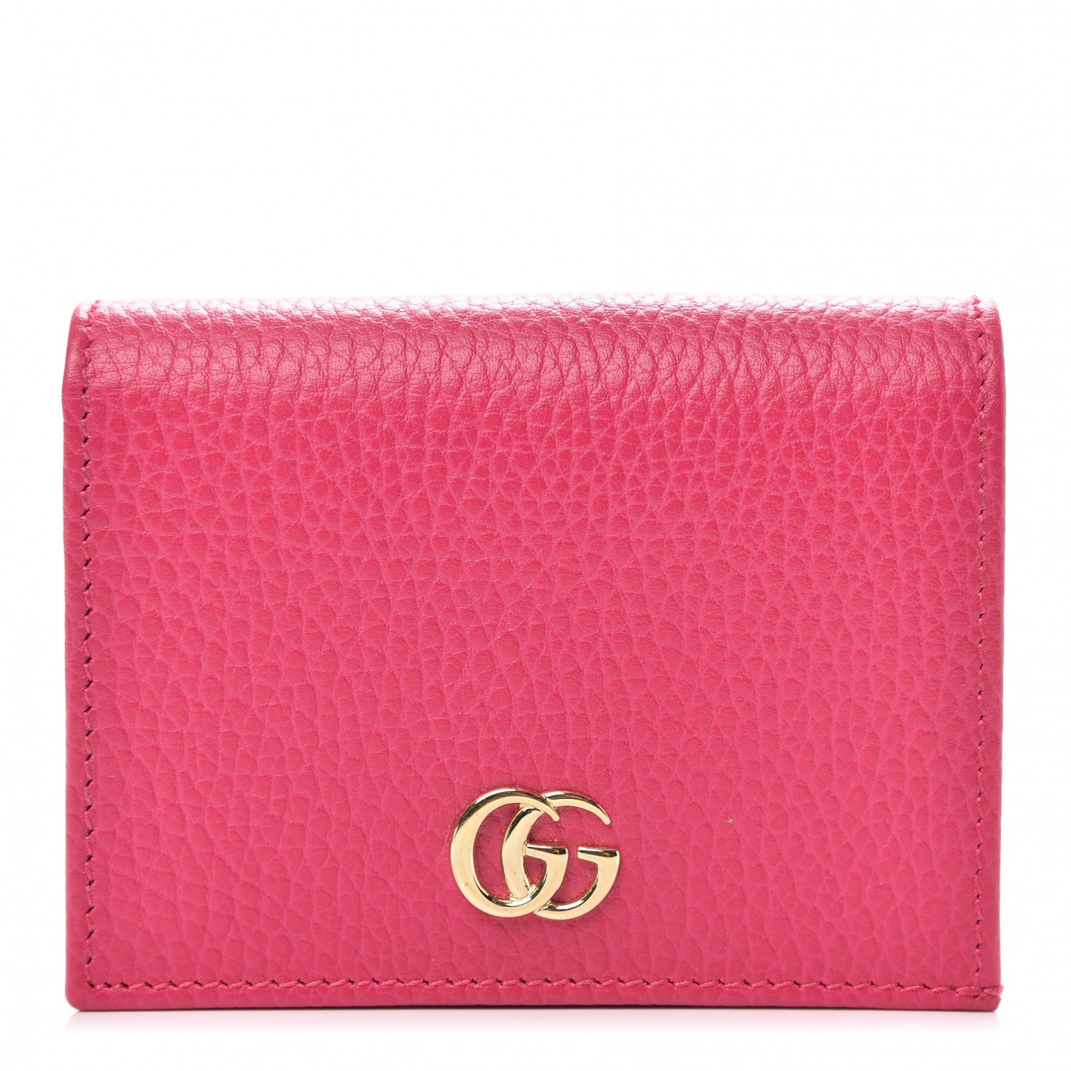 Gucci Dollar Calfskin GG Marmont Card Case Box Pink 1 of 7