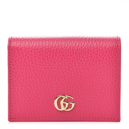 Gucci Dollar Calfskin GG Marmont Card Case Box Pink 1 of 7