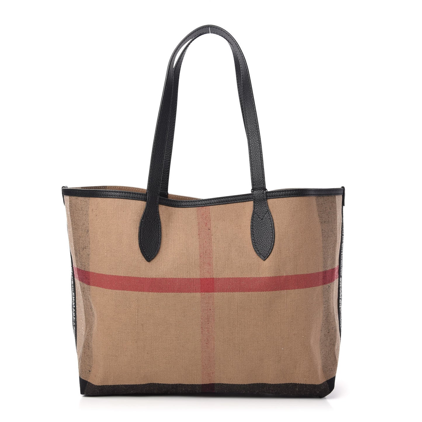 Coated Canvas Mega Check Medium Doodle Tote Black