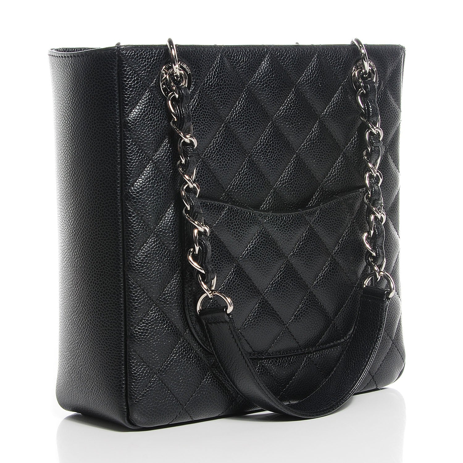 Chanel Caviar Quilted Petit Shopping Tote PST Black 3 of 8