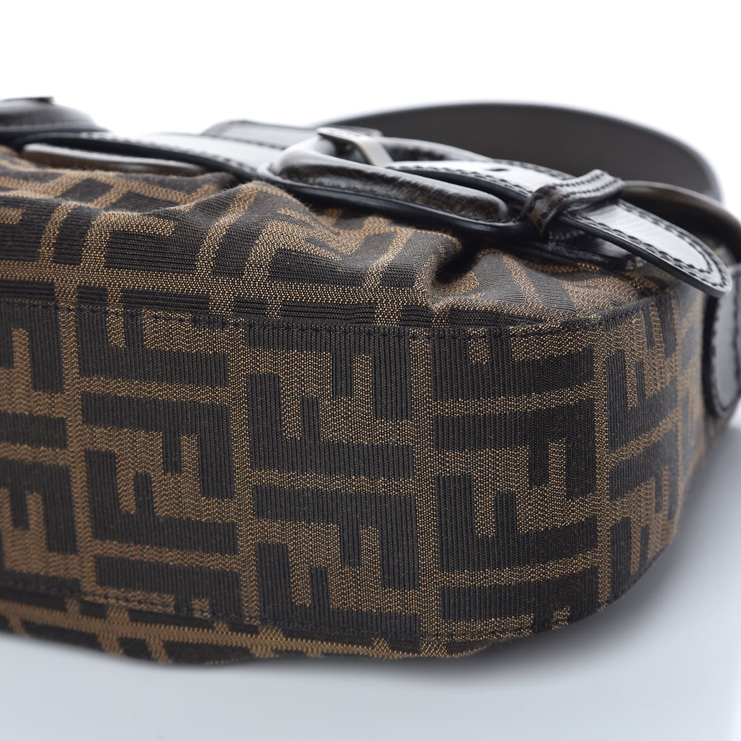 Fendi Zucca B Bis Flap Bag Tobacco Castagna 10 of 10