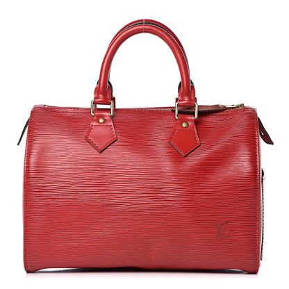 Louis Vuitton Epi Speedy 25 Castillan Red 1 of 15