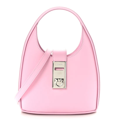 Salvatore Ferragamo Soft Calfskin Mini Gancini Hobo Bubblegum 1 of 8