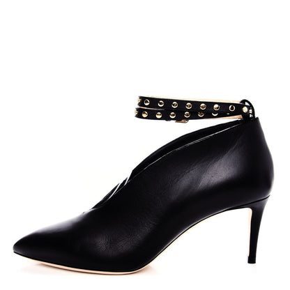 Jimmy Choo Calfskin Lark 65 Ankle Strap Pumps 37 Black 1 of 10