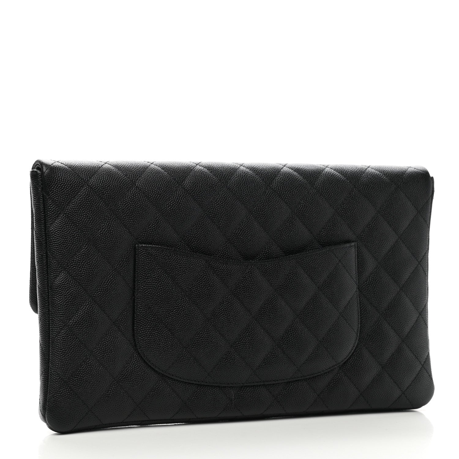 Chanel Caviar Quilted Flap Clutch Black 3 of 9