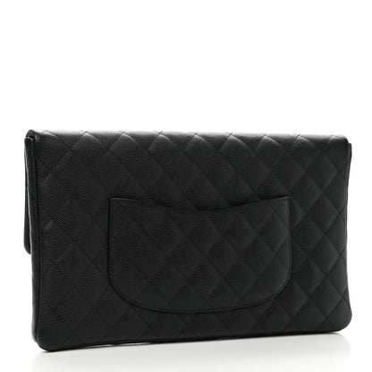 Chanel Caviar Quilted Flap Clutch Black 3 of 9