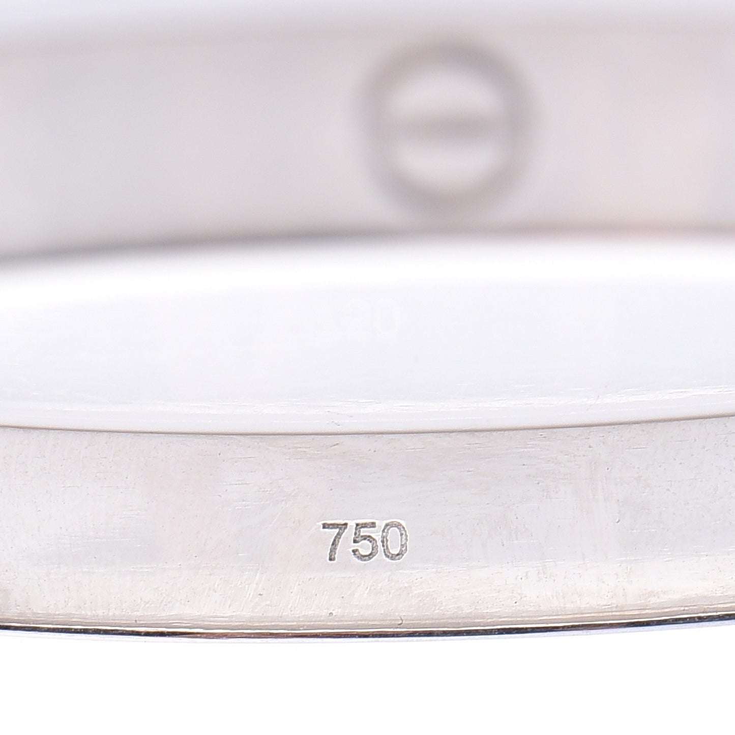18K White Gold LOVE Bracelet 17