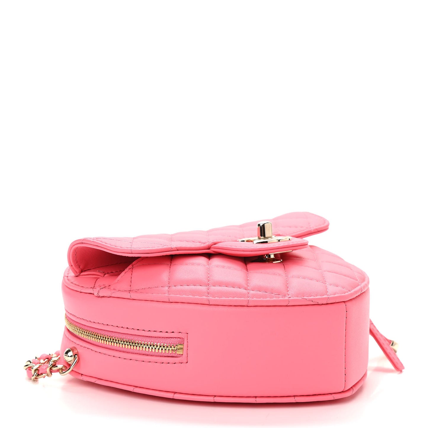 Lambskin Quilted CC In Love Heart Bag Pink