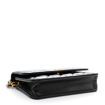 Chanel Lambskin Quilted Dynasty Flap Phone Holder With Chain Black 4 of 11
