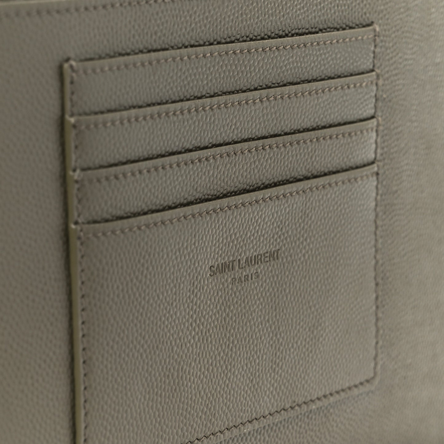 Grain De Poudre Chevron Monogram Bill Pouch Vert Kaki