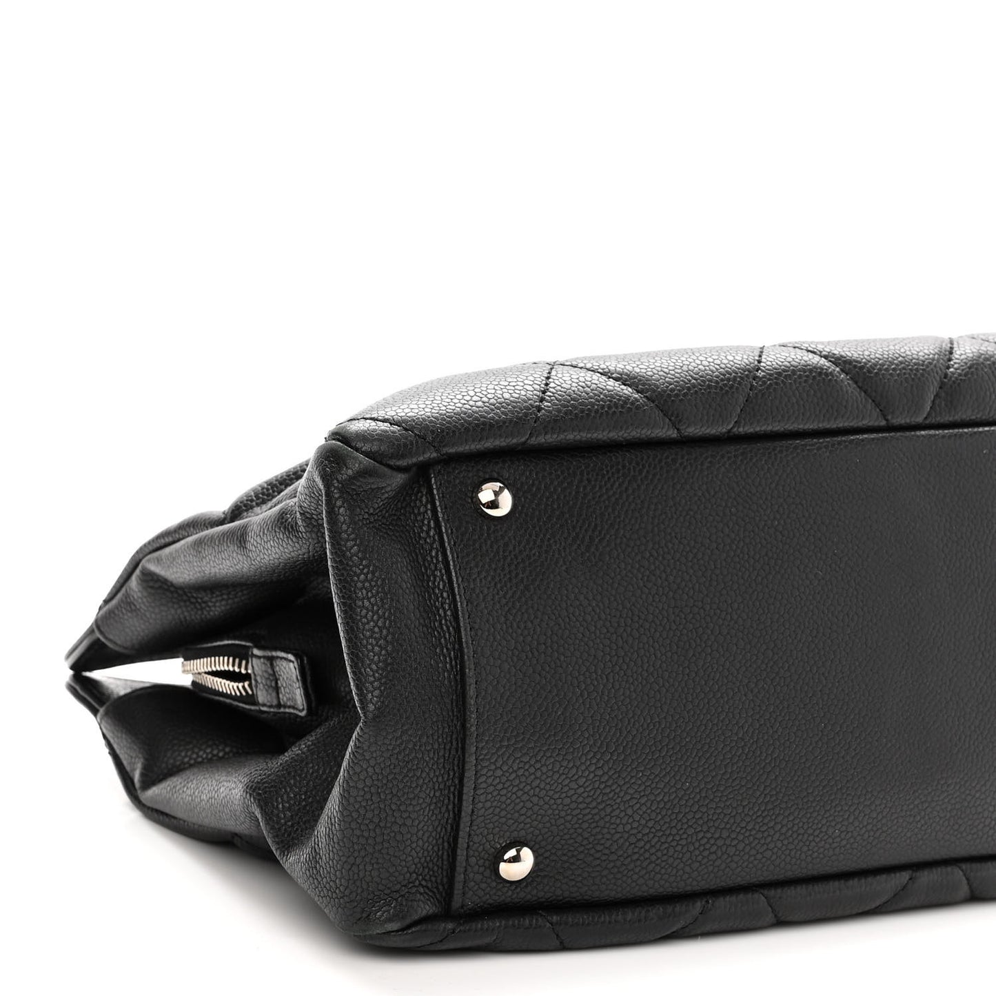 Soft Caviar Quilted CC Timeless Tote Black