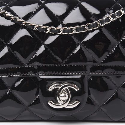 Chanel Patent Quilted Small Coco Shine Flap Black 9 of 10