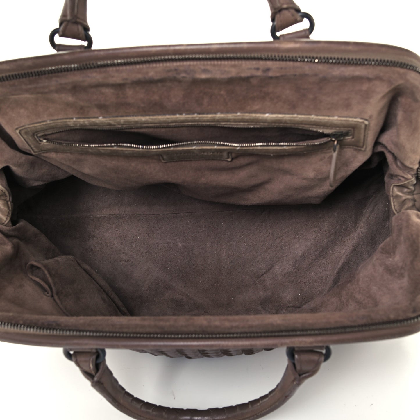 Nappa Intrecciato New Bond Satchel Ebano