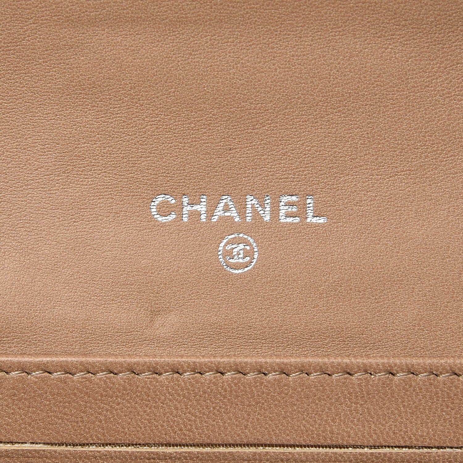 Chanel Lambskin Ostrich Pony Hair Patchwork Precious Symbols Small Flap Wallet Beige 6 of 8