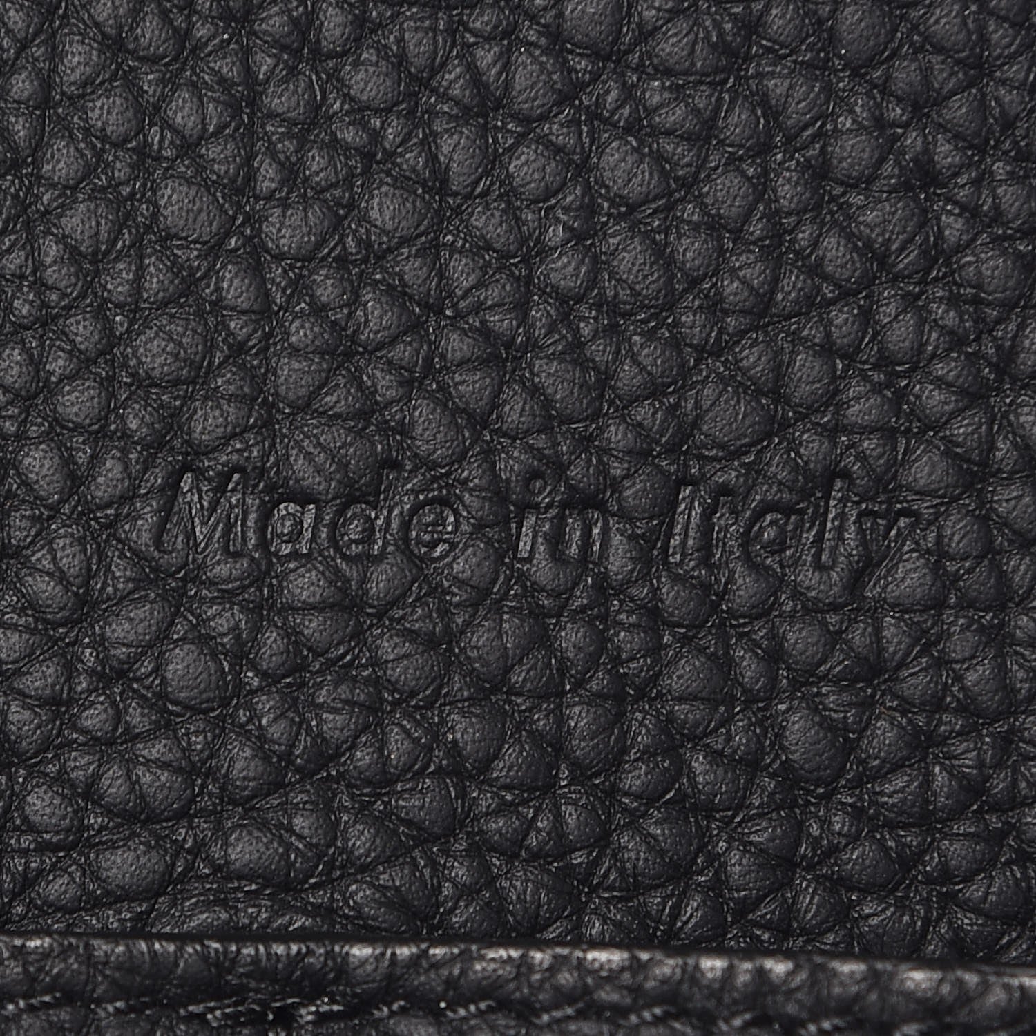 Celine Baby Grained Calfskin Medium Tri-Fold Bag Black 9 of 13