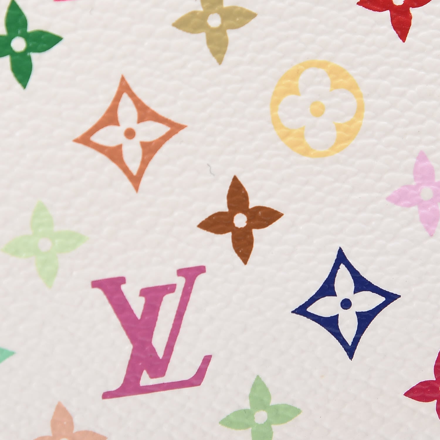 Louis Vuitton Monogram Multicolor Key Pouch White Litchi 8 of 11