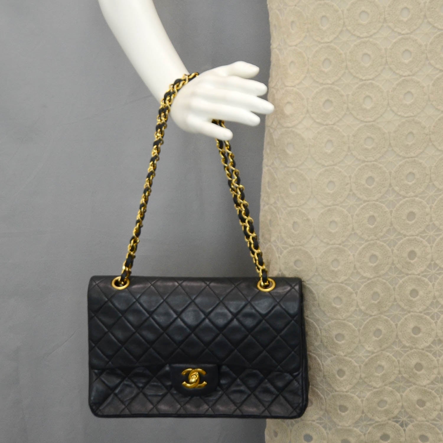 Chanel Lambskin Medium Double Flap Black 2 of 10