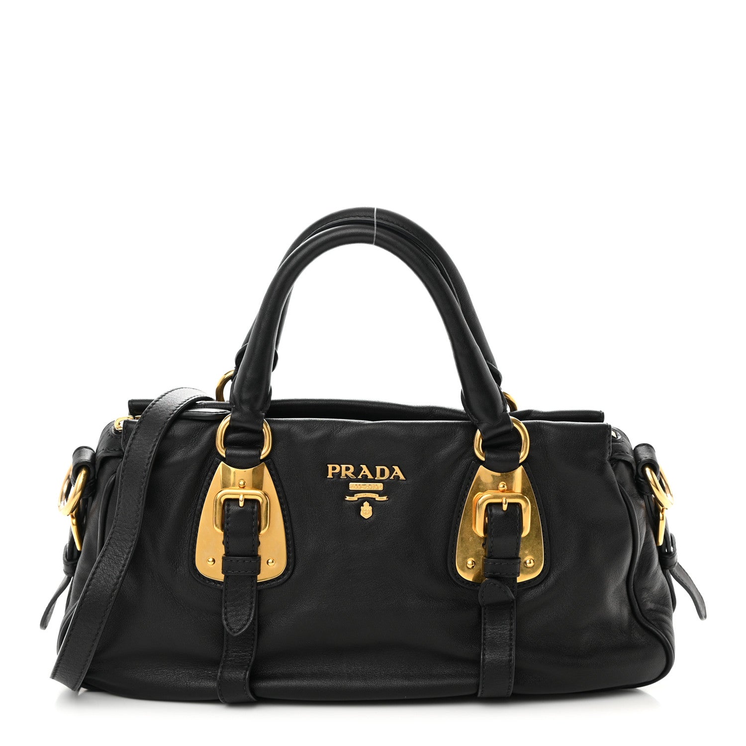 Prada Soft Calf Shopping Satchel Black 1 of 19