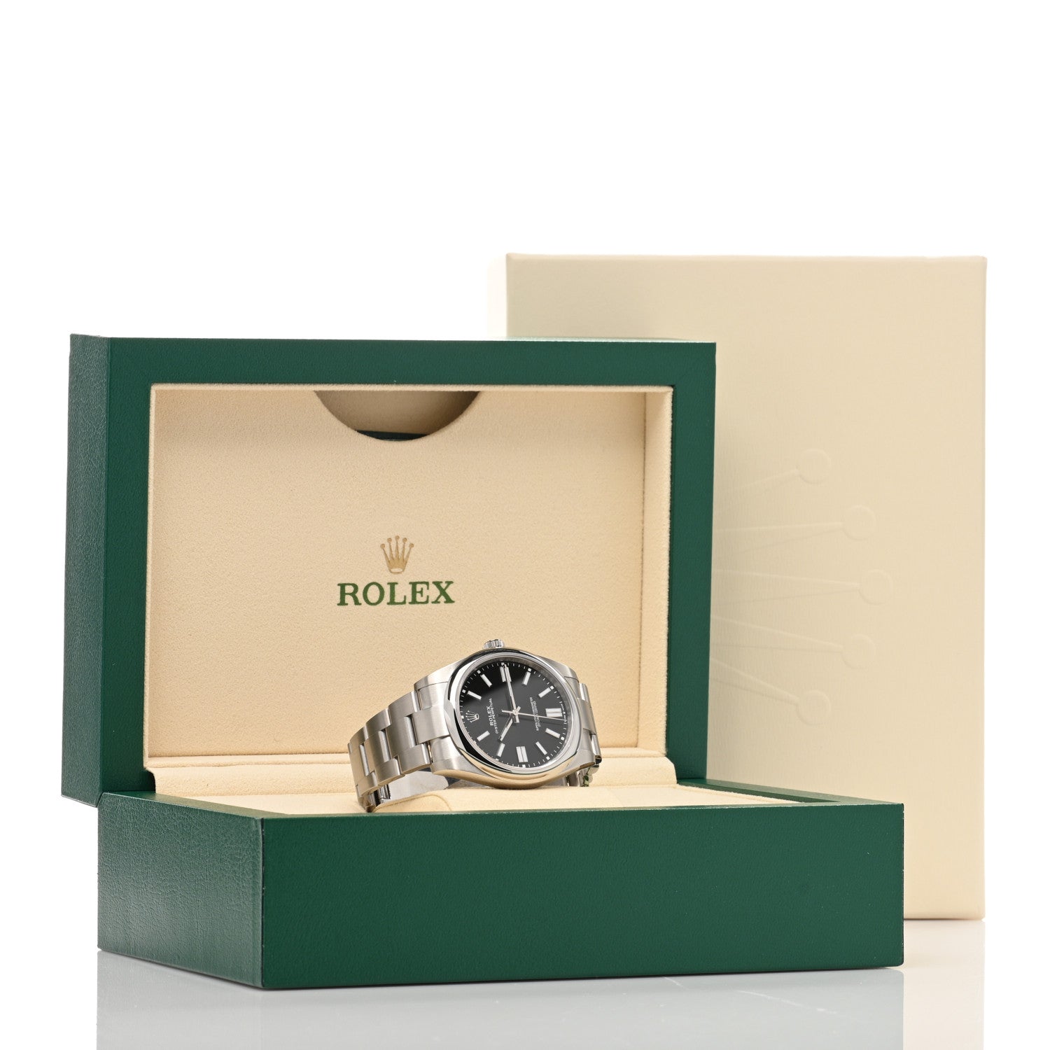Rolex Stainless Steel 41mm Oyster Perpetual Watch Bright Black 124300 5 of 5
