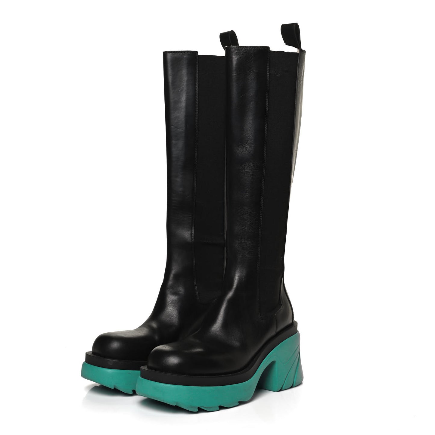 Calfskin The Flash High Chelsea Boots 38 Black Neptune