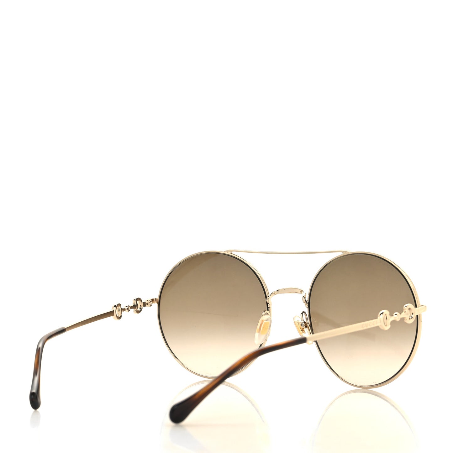 Round Horsebit Sunglasses GG0878S Gold
