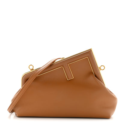 Fendi Shiny Nappa Small Fendi First Caramello 1 of 11