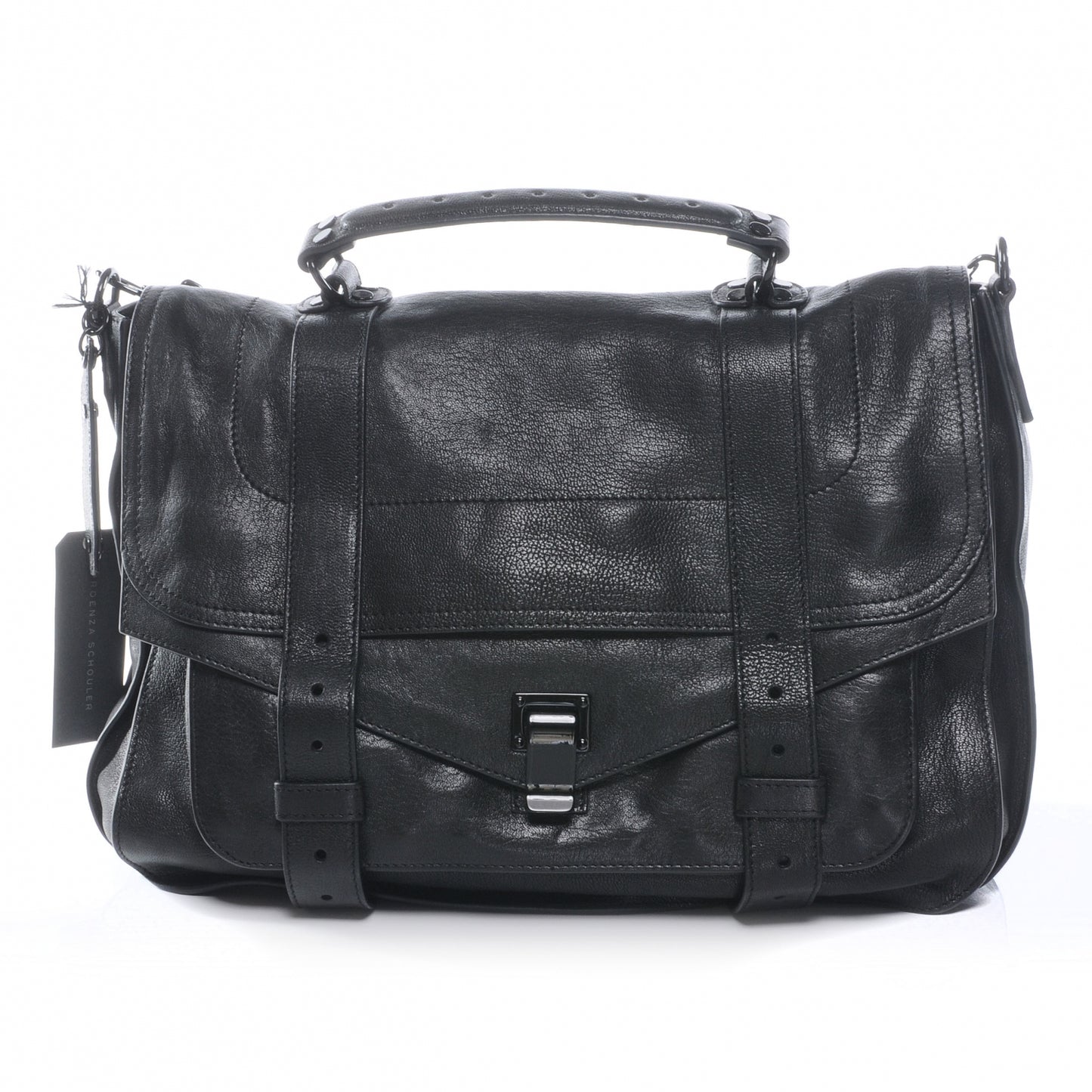 Lambskin PS1 Large Satchel Black