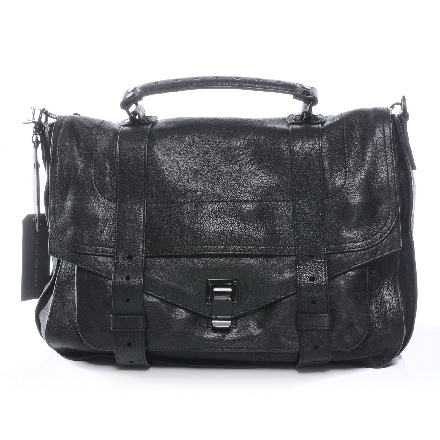 Proenza Schouler Lambskin PS1 Large Satchel Black 1 of 9