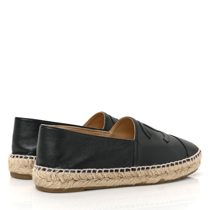 Chanel Lambskin CC Espadrilles 38 Black 4 of 8