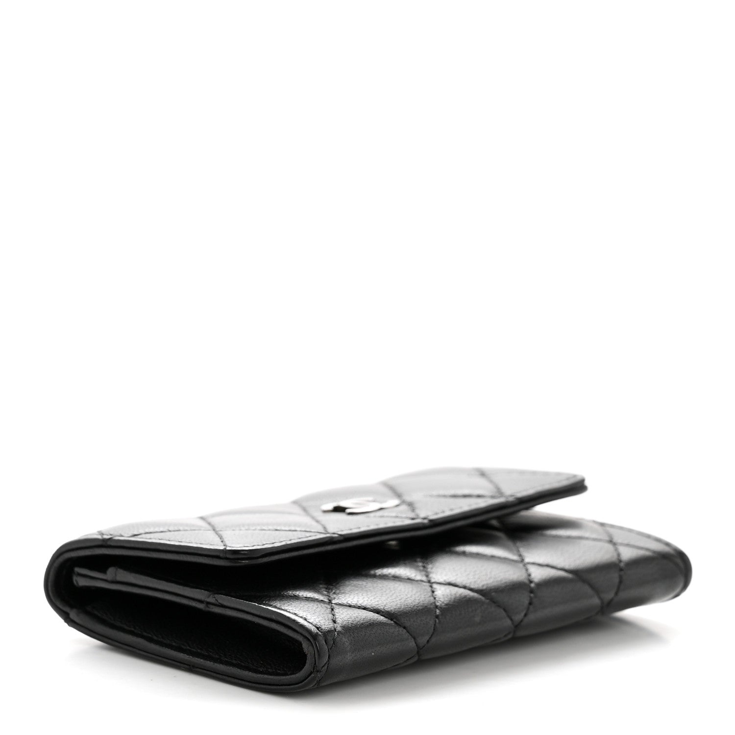 Chanel Lambskin Quilted Flap Card Holder Black 4 of 10